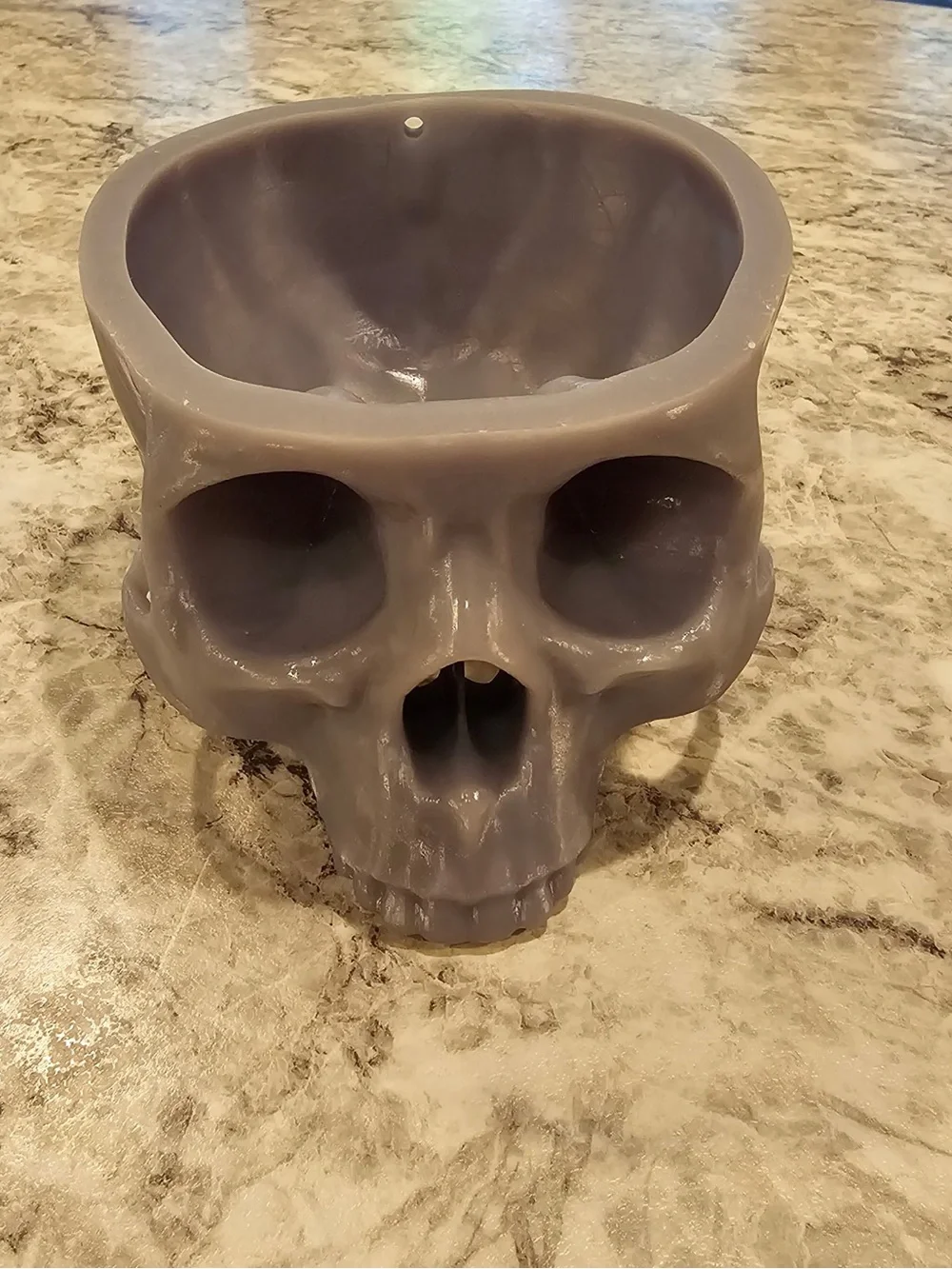 Hand Crafted Gray Skull Pot